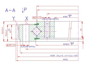 Rysunek techniczny łożyska o symbolu 9E-1Z14-0254-0110