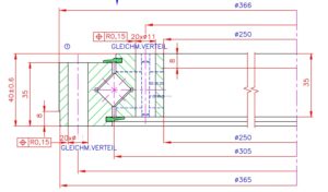 Rysunek techniczny łożyska 9O-1Z14-0305-0218