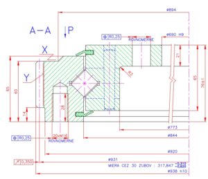 Rysunek techniczny łożyska 9E-1Z20-0842-0630