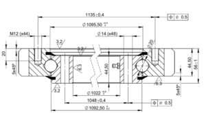 Rysunek techniczny łożyska E.1200.20.00.B